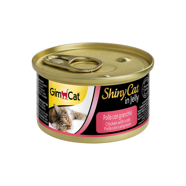 کنسرو غذای گربه جیم‌ کت با طعم مرغ و خرچنگ GimCat Chicken ; Crab وزن 70 گرم