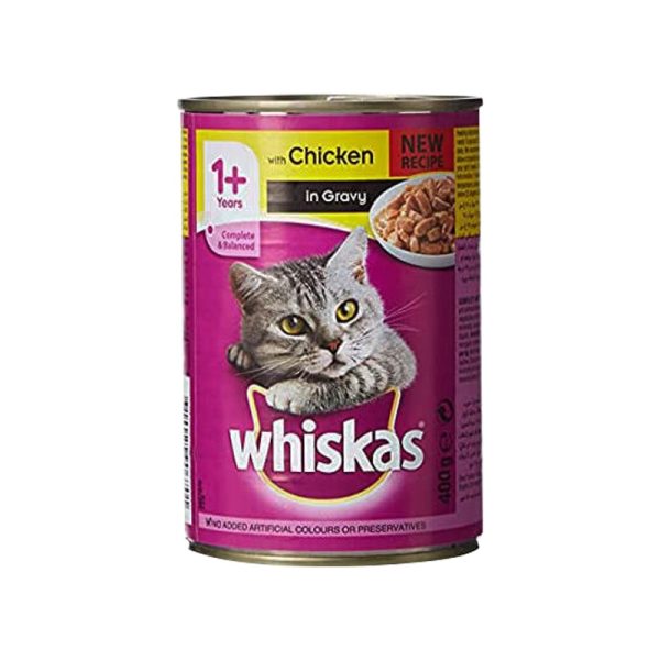 کنسرو غذای گربه ویسکاس مدل Chicken وزن 400 گرم