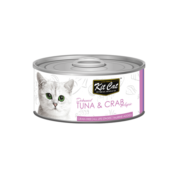 کنسرو غذای گربه کیت کت با طعم ماهی تن و خرچنگ KitCat Tuna & Crab وزن 80 گرم