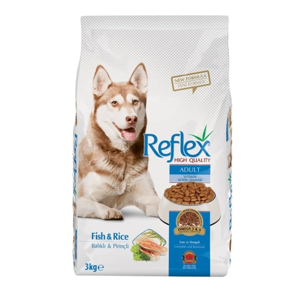 غذای خشک سگ رفلکس ماهی و برنج برای سگ های بالغ - وزن 3 کیلوگرم