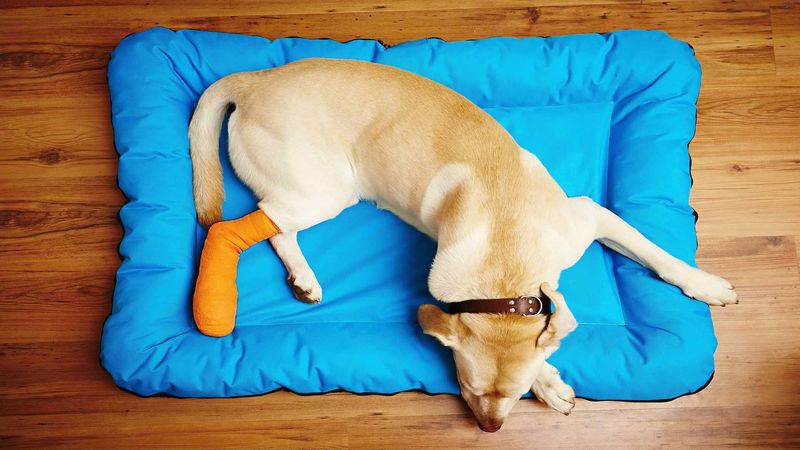 درمان شکستگی پای سگ